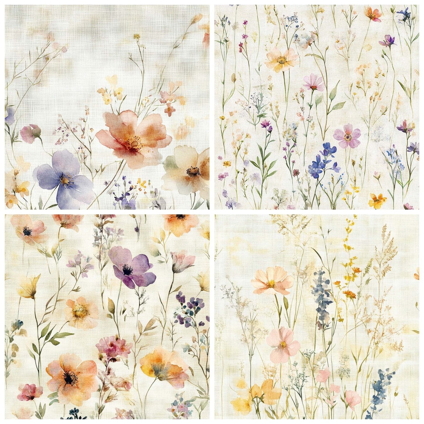 Wash Meadow Linen Digital Paper Pack (DDD004363)
