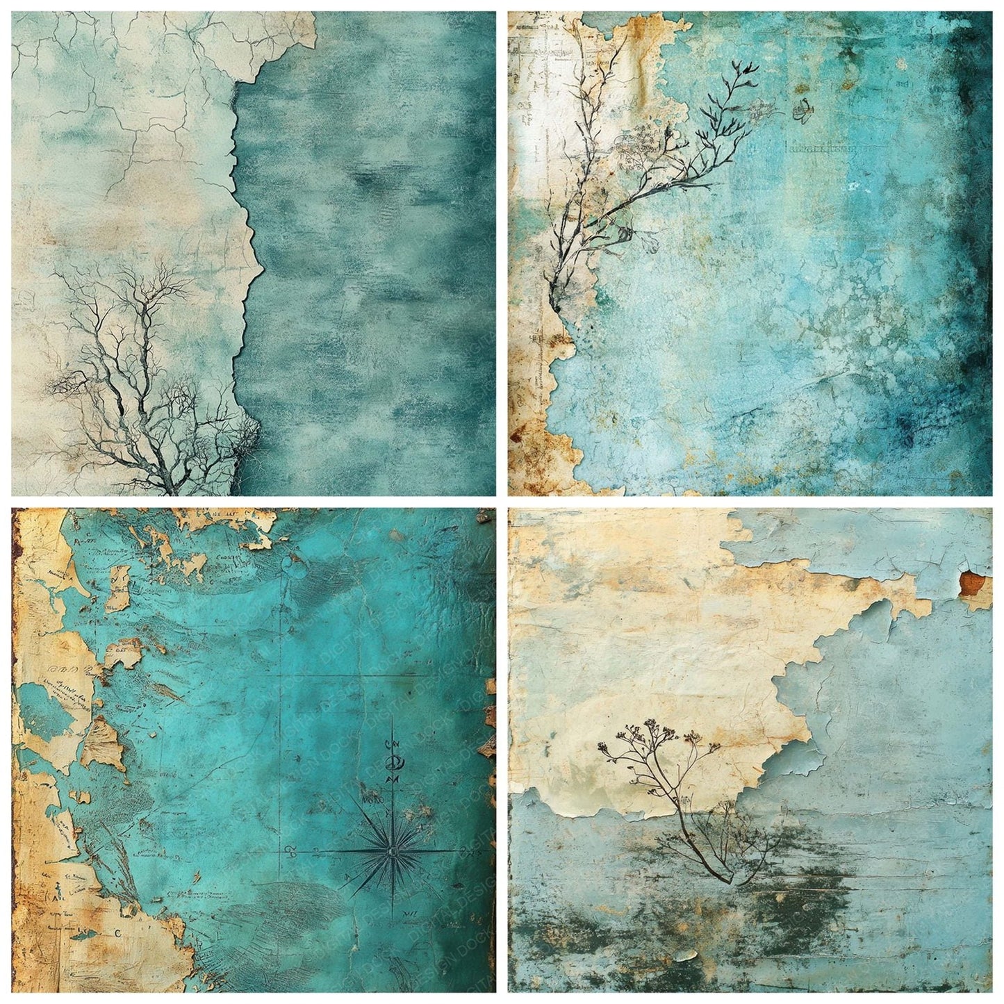 Washed Ashore Maps Digital Paper Pack (DDD004364)