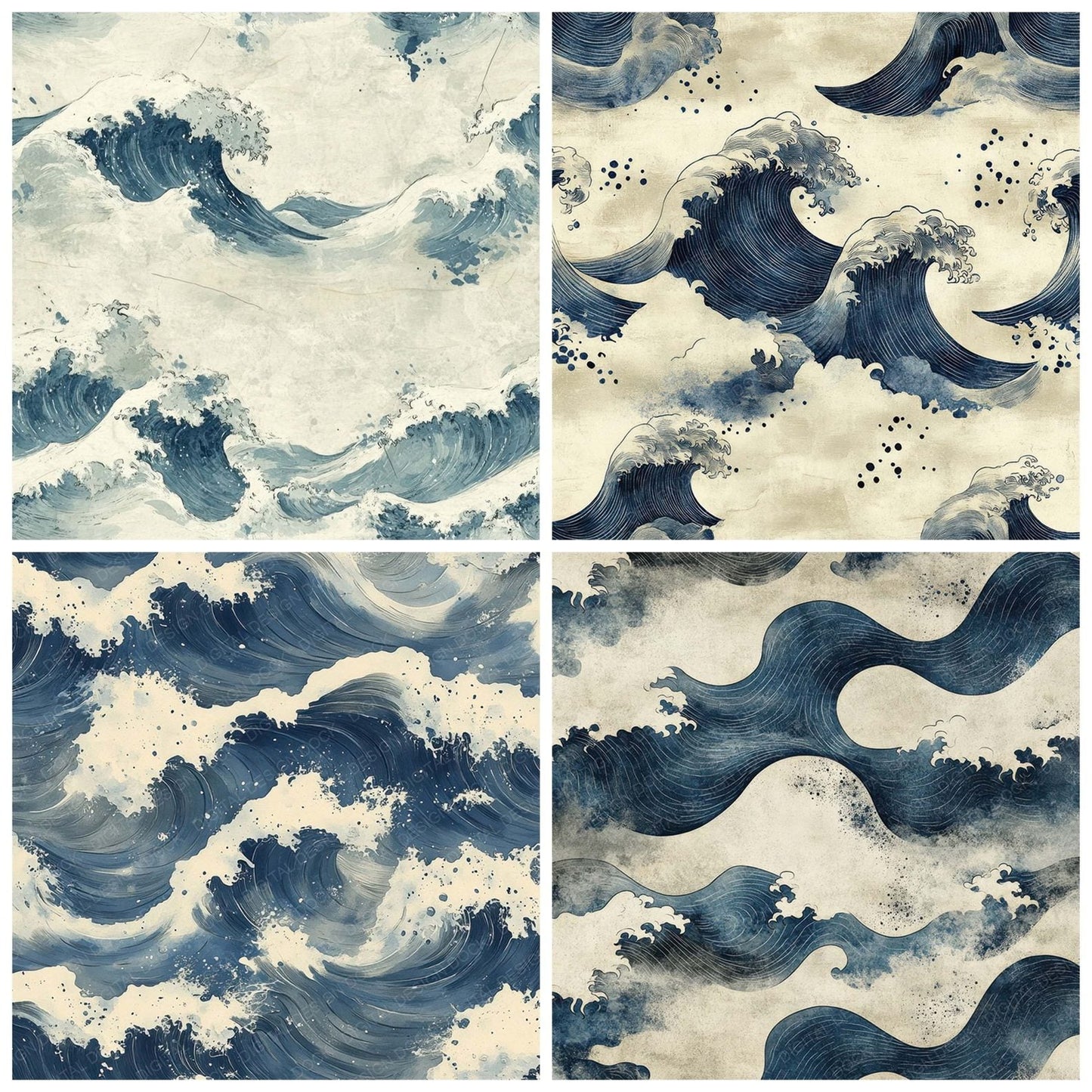 Wave Crest Grain Digital Paper Pack (DDD004378)