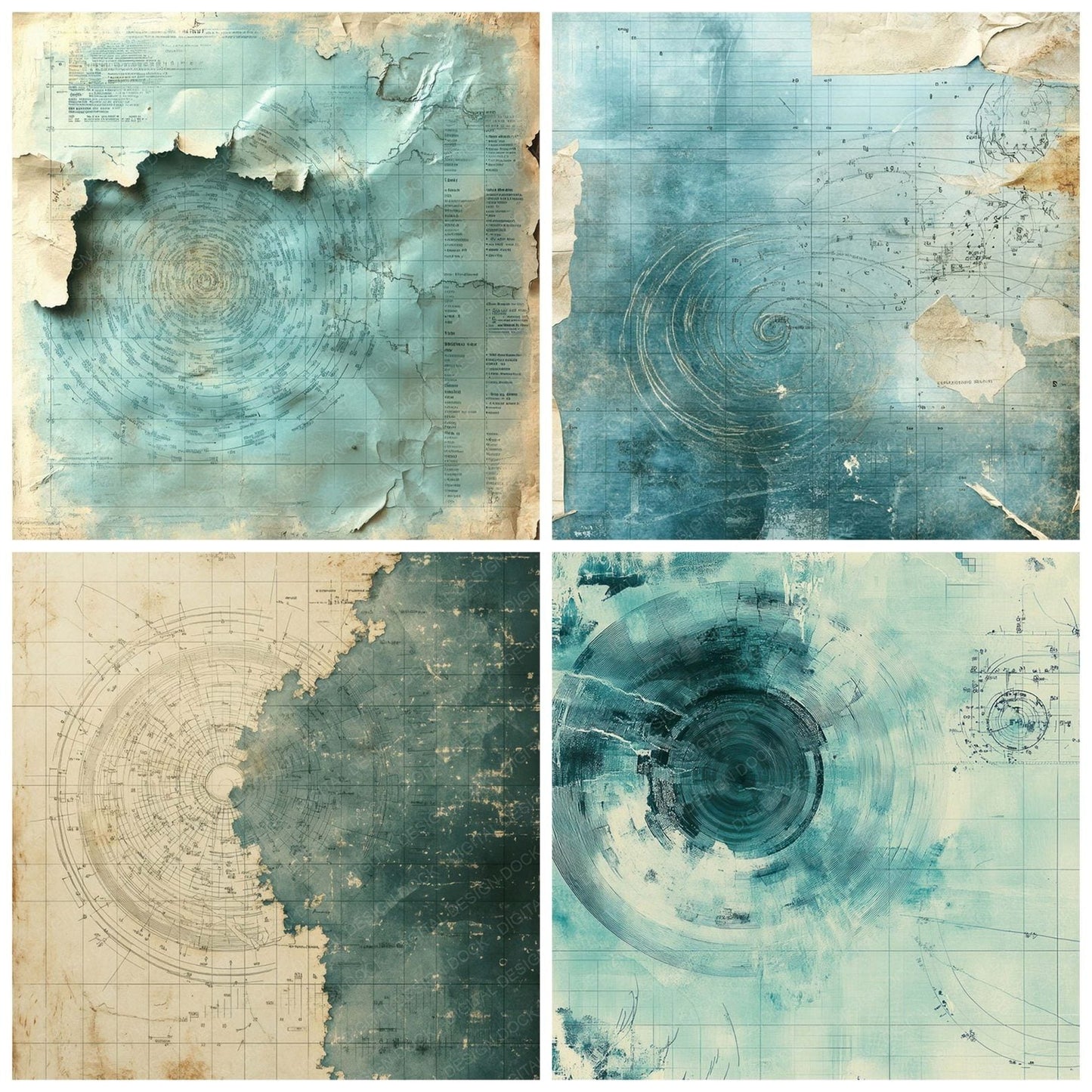 Weather Spiral Data Digital Paper Pack (DDD004382)