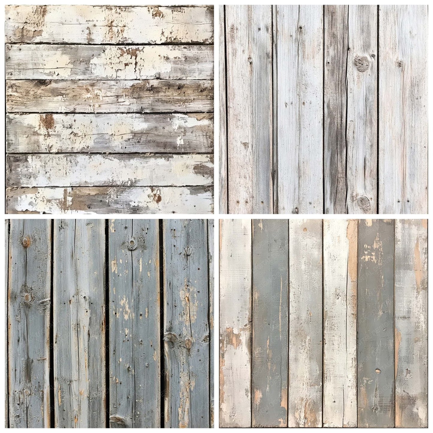 Weathered Wooden Panel Digital Paper Pack (DDD004391)