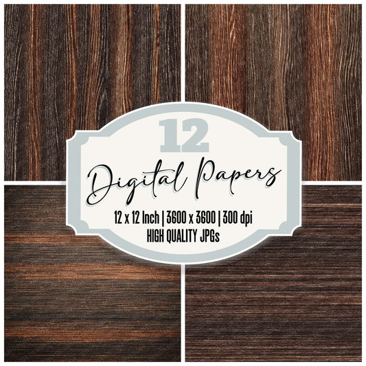 Wenge Espresso Grain Matte Digital Paper Pack (DDD004393)