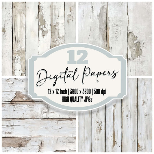 Whitewashed Barnwood Digital Paper Pack (DDD004412)