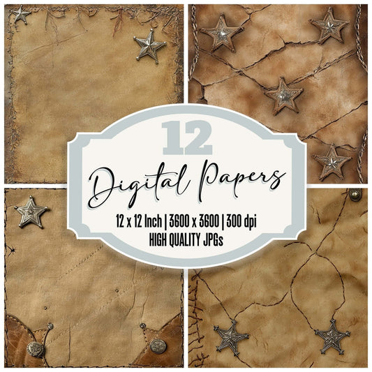 Wild West Suede Background Digital Paper Pack (DDD004418)