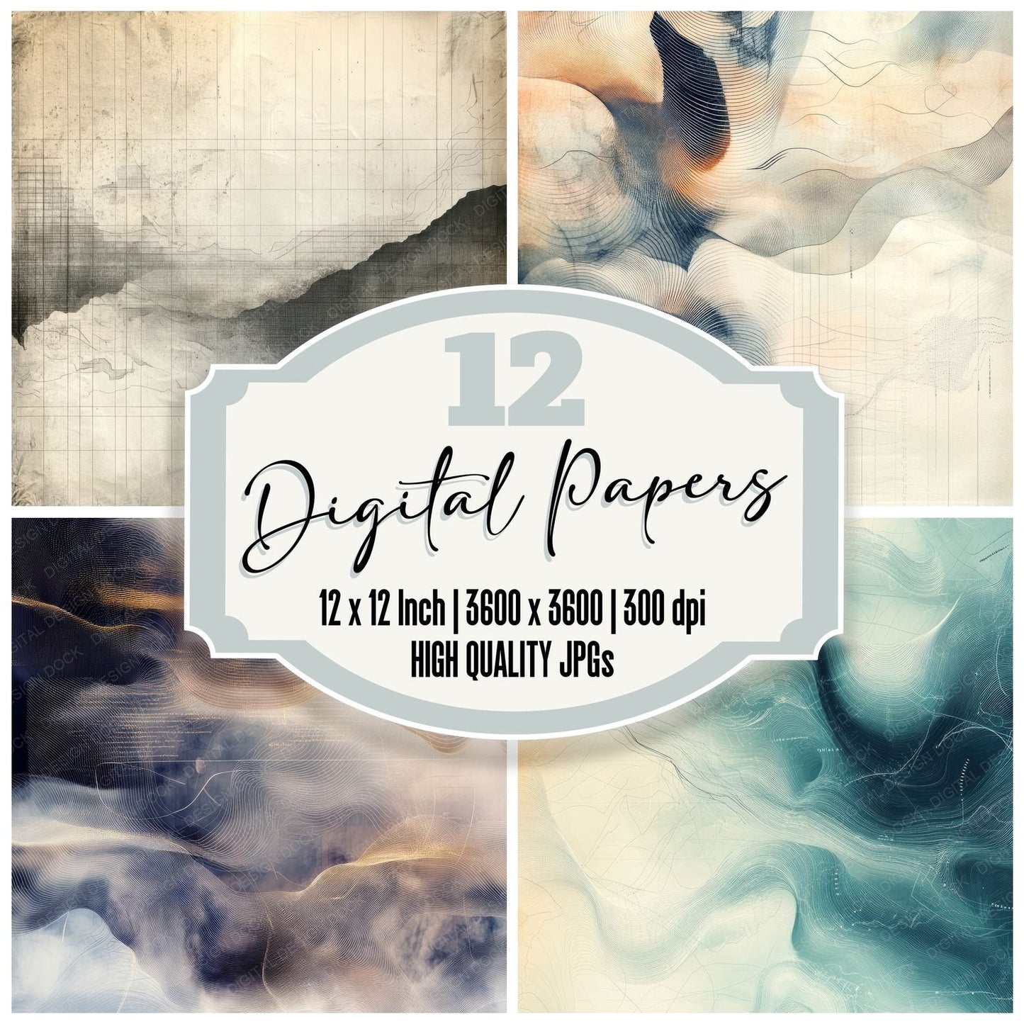 Wind Arrow Topo Digital Paper Pack (DDD004431)