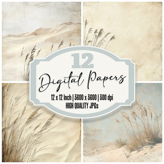 Windblown Sand Dunes Digital Paper Pack (DDD004434)