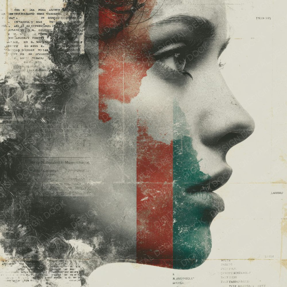 Woman Italy Face Print Digital Paper Pack (DDD004454)