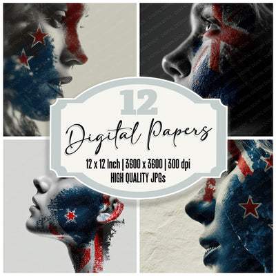 Woman NZ Face Offset Digital Paper Pack (DDD004457)