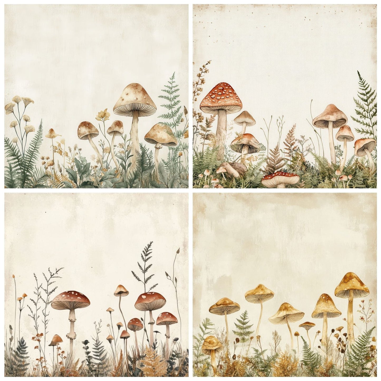 Woodland Mushroom Base Digital Paper Pack (DDD004467)