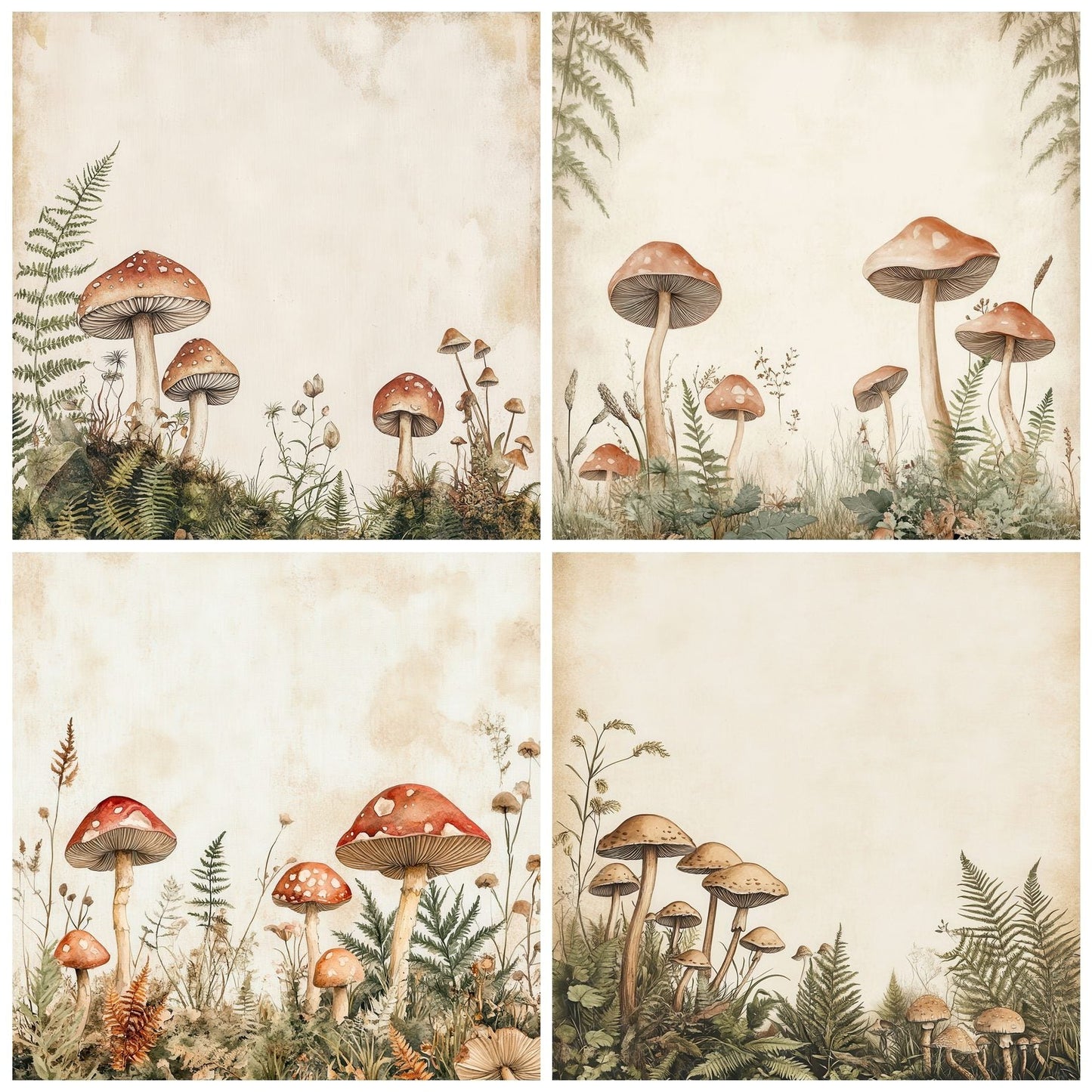 Woodland Mushroom Base Digital Paper Pack (DDD004467)