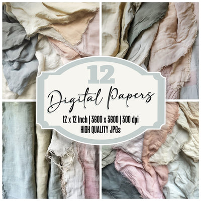 Worn Old Quilt Background Digital Paper Pack (DDD004475)