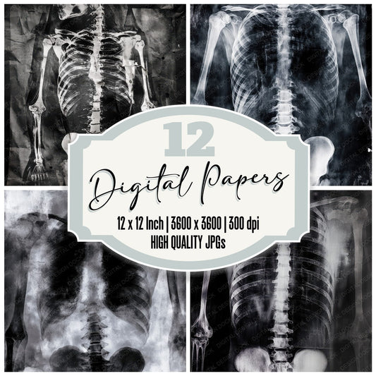X-Ray Human Background Digital Paper Pack (DDD004482)