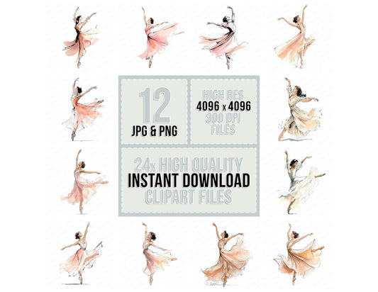 Ballet Dancer Woman Clipart Set (DDD004644)