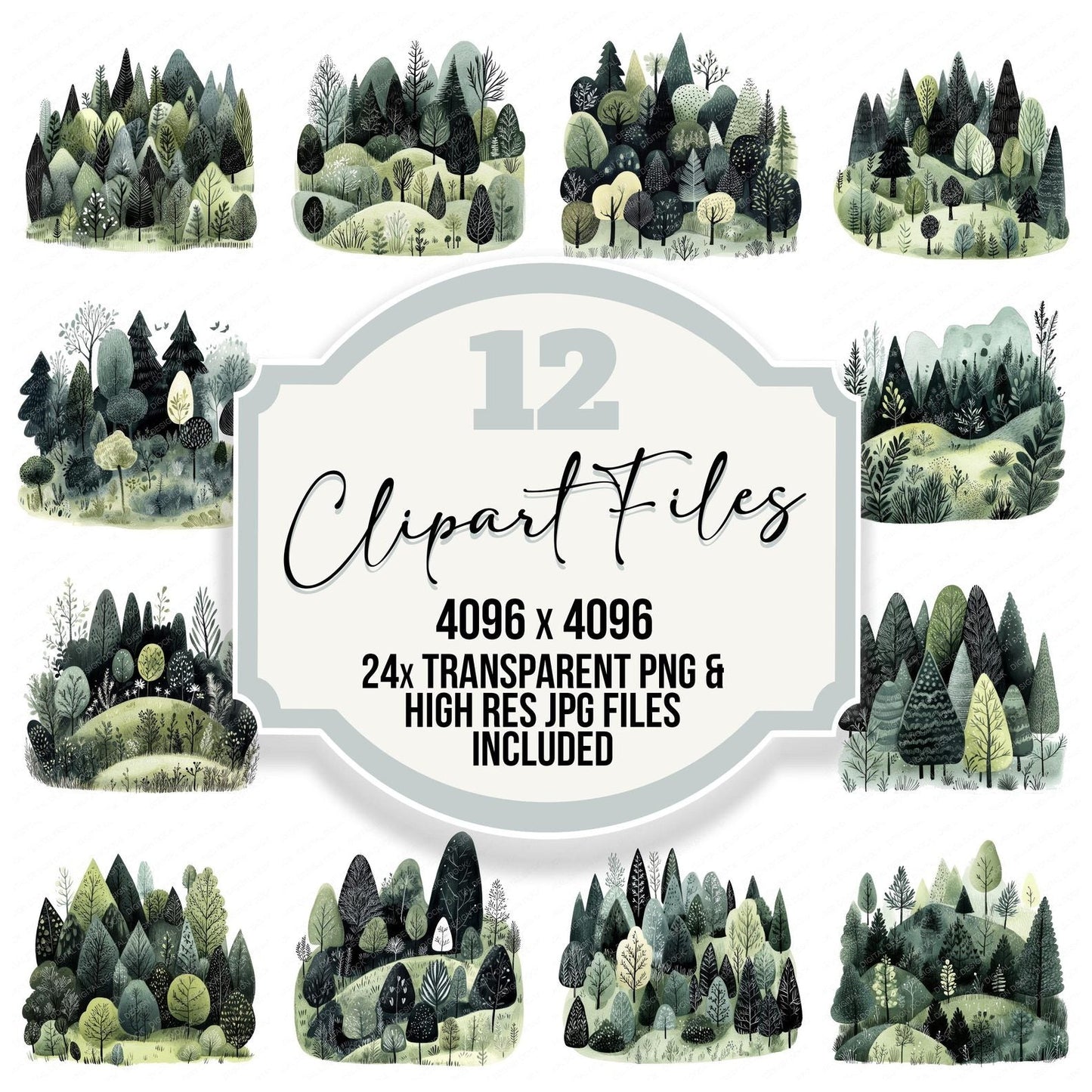 Boho Forest Clipart Set (DDD004731)