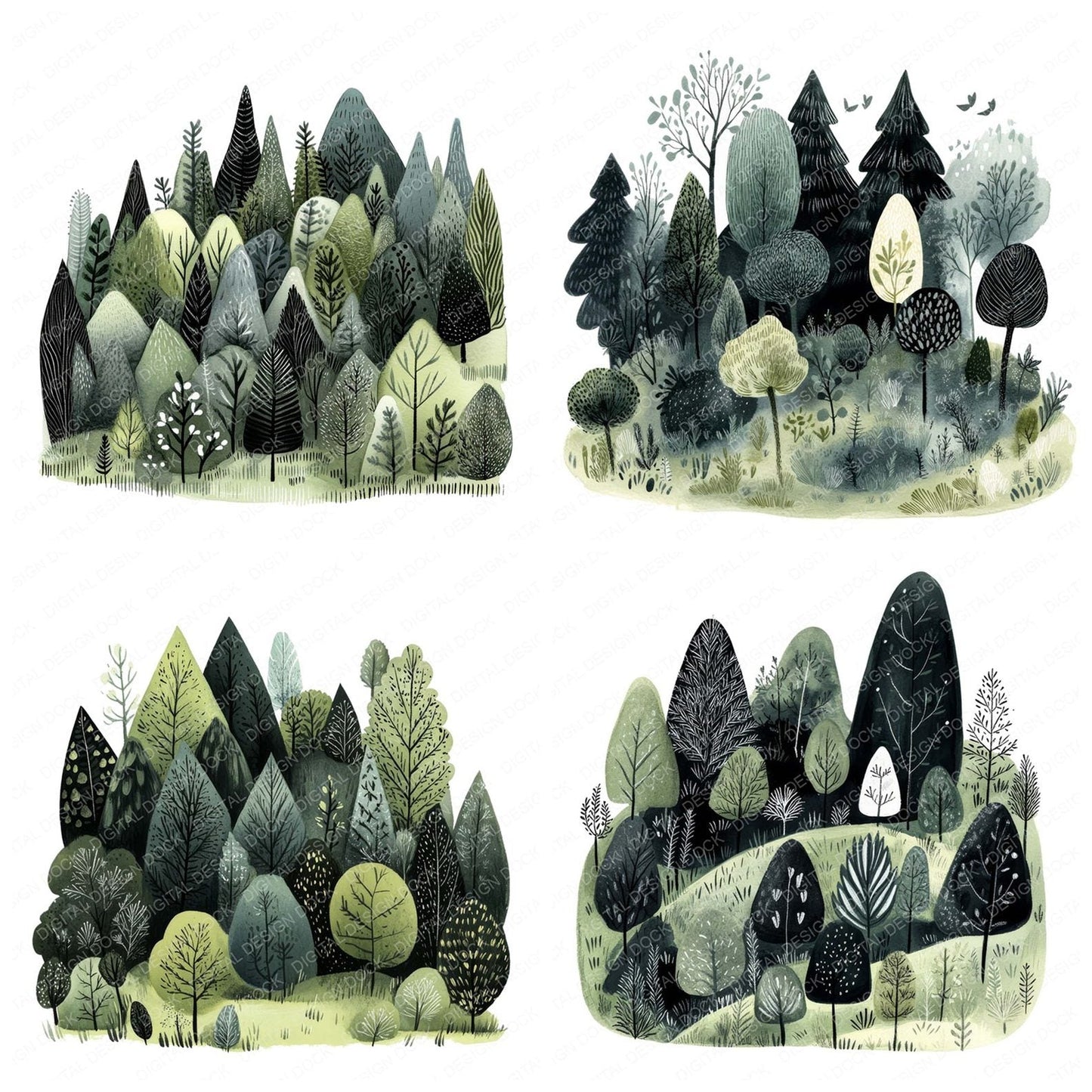 Boho Forest Clipart Set (DDD004731)