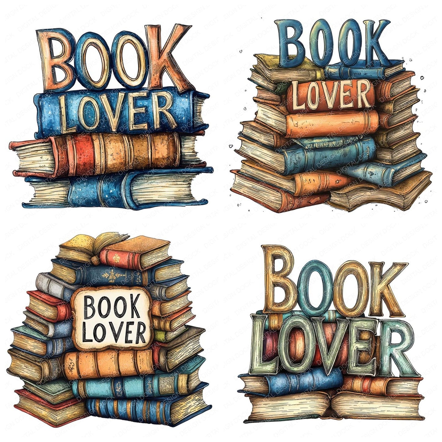 Book Lover Clipart Set (DDD004750)