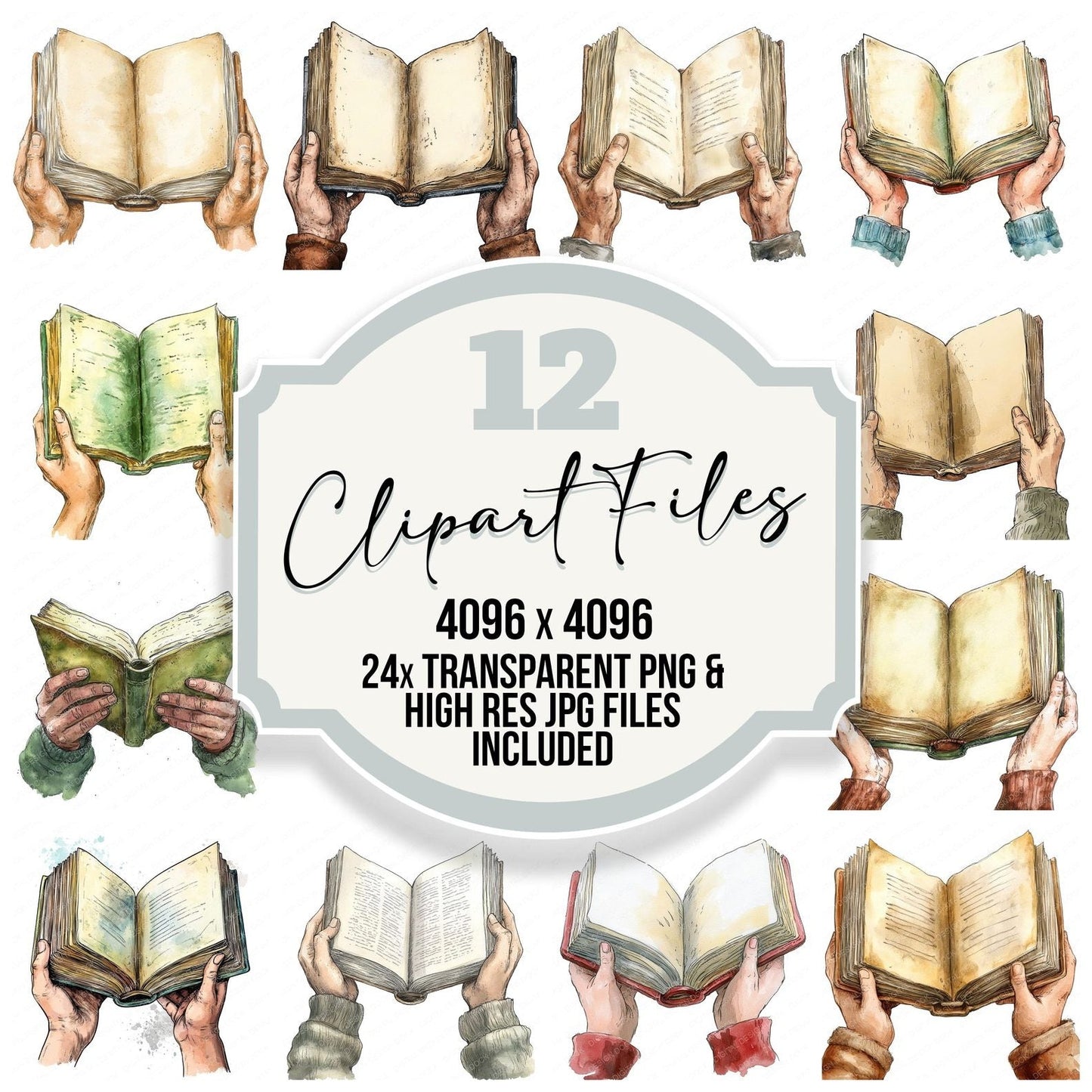Book Reading Clipart Set (DDD004752)