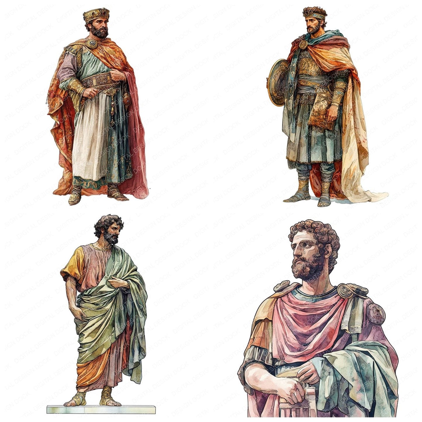 Byzantine Empire Character Clipart Set (DDD004788)