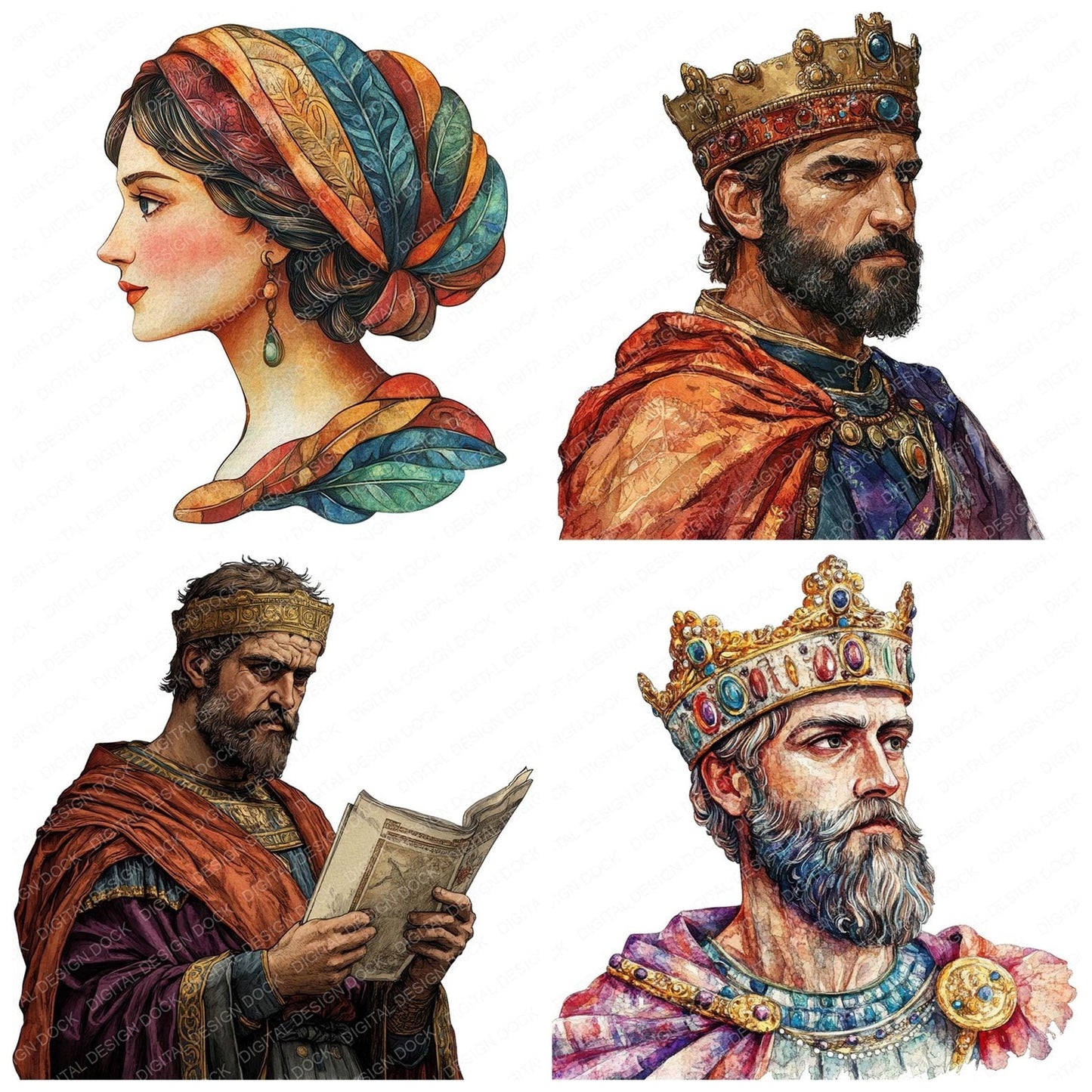 Byzantine Empire Character Clipart Set (DDD004788)