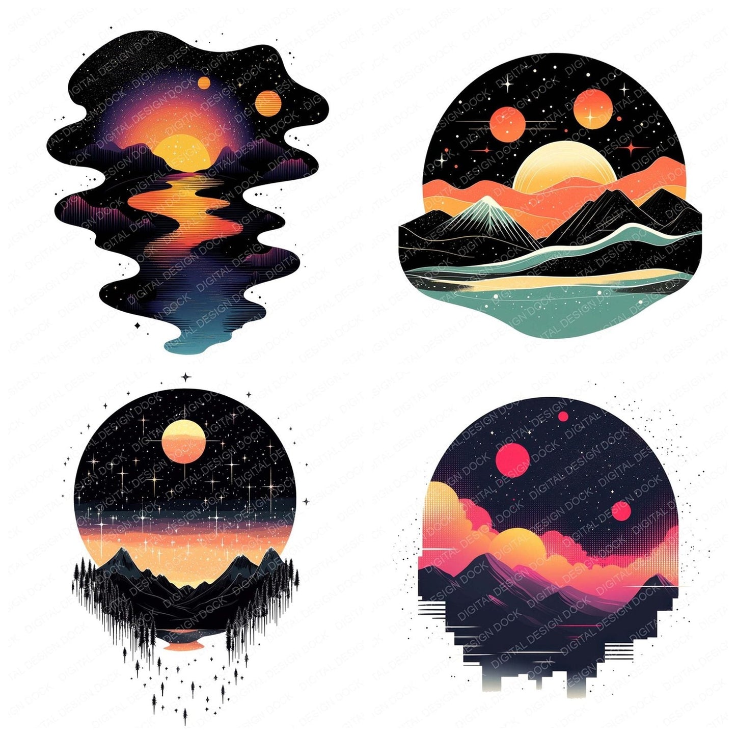 Celestial Landscape Clipart Set (DDD004824)