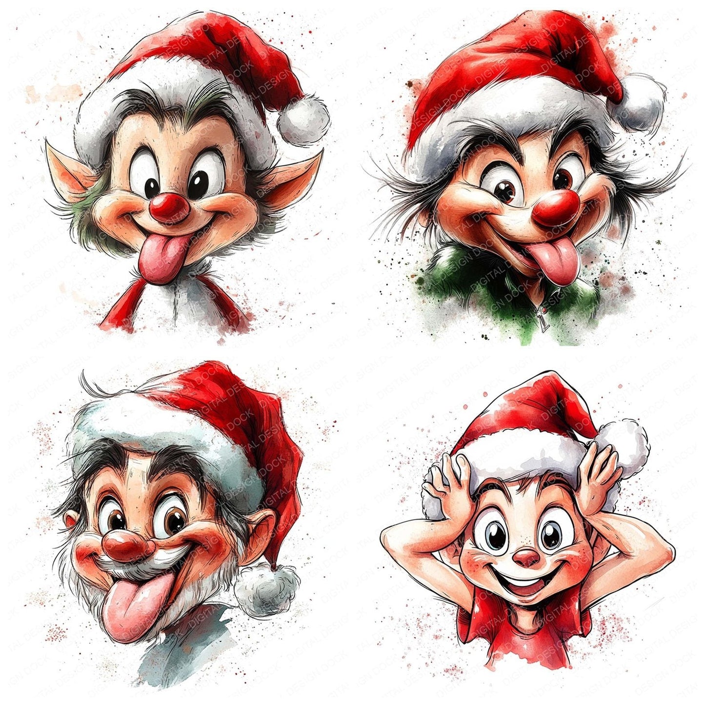 Cheeky Christmas Elf Clipart Set (DDD004834)