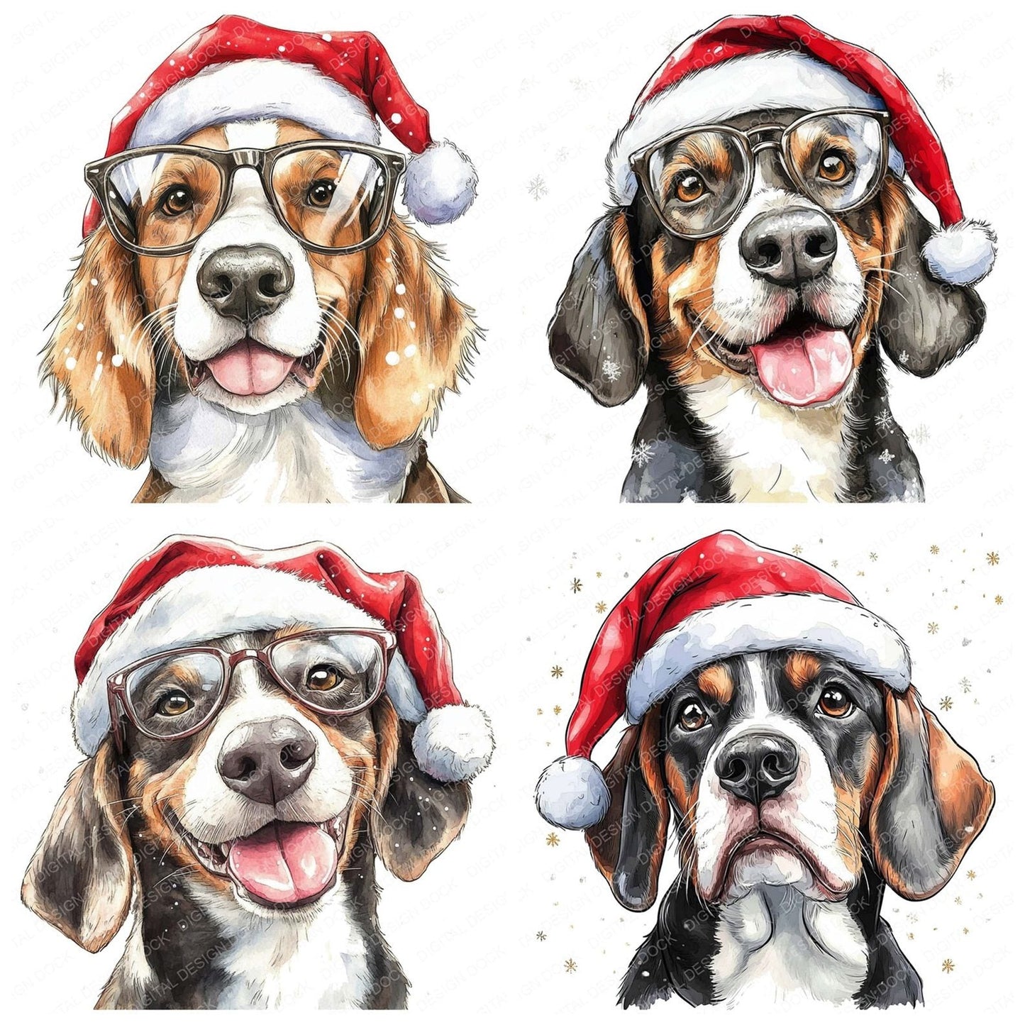 Christmas Dog Clipart Set (DDD004868)
