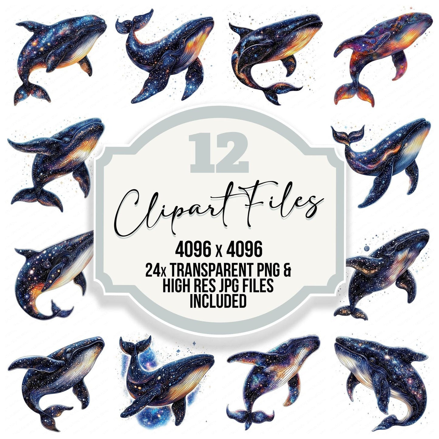Cosmic Whale Clipart Set (DDD005015)