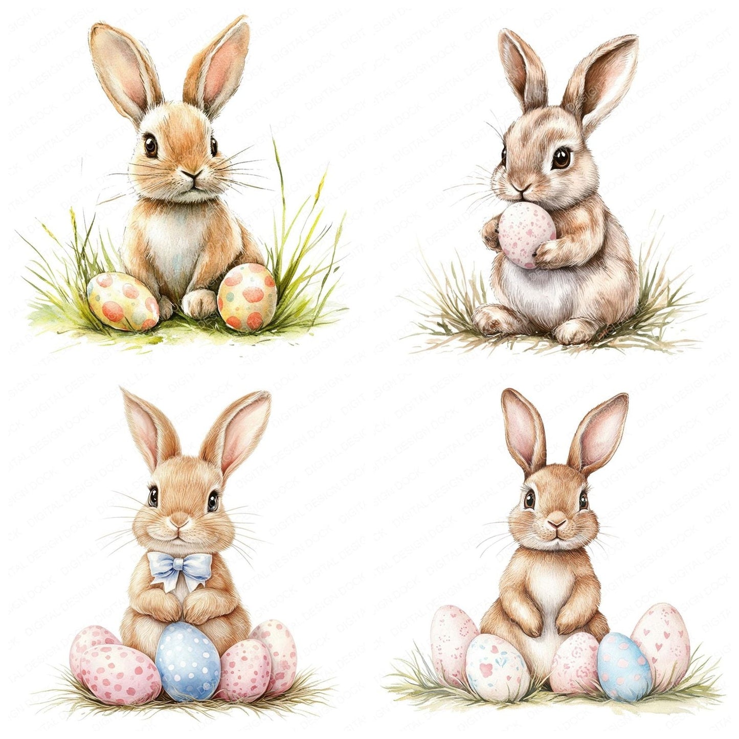 Easter Egg Bunny Clipart Set (DDD005155)