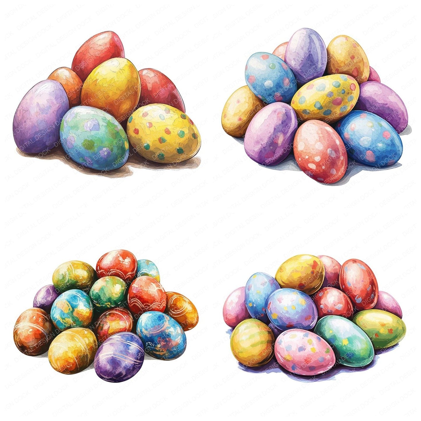 Easter Egg Pile Clipart Set (DDD005156)