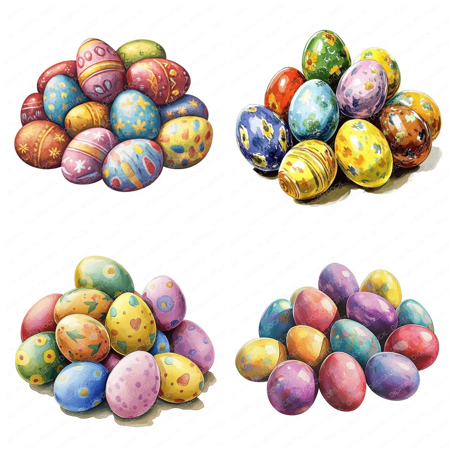 Easter Egg Pile Clipart Set (DDD005156)