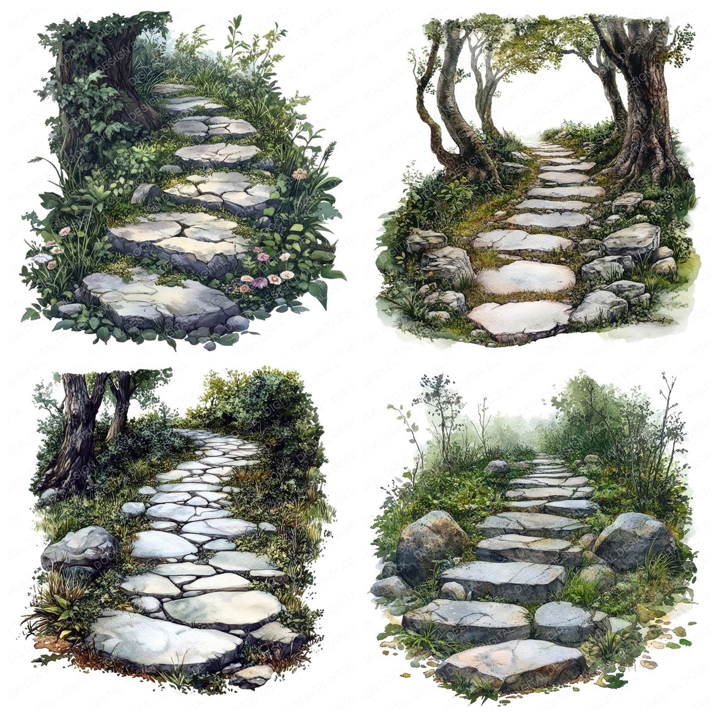 Enchanted Forest Path Clipart Set (DDD005174)