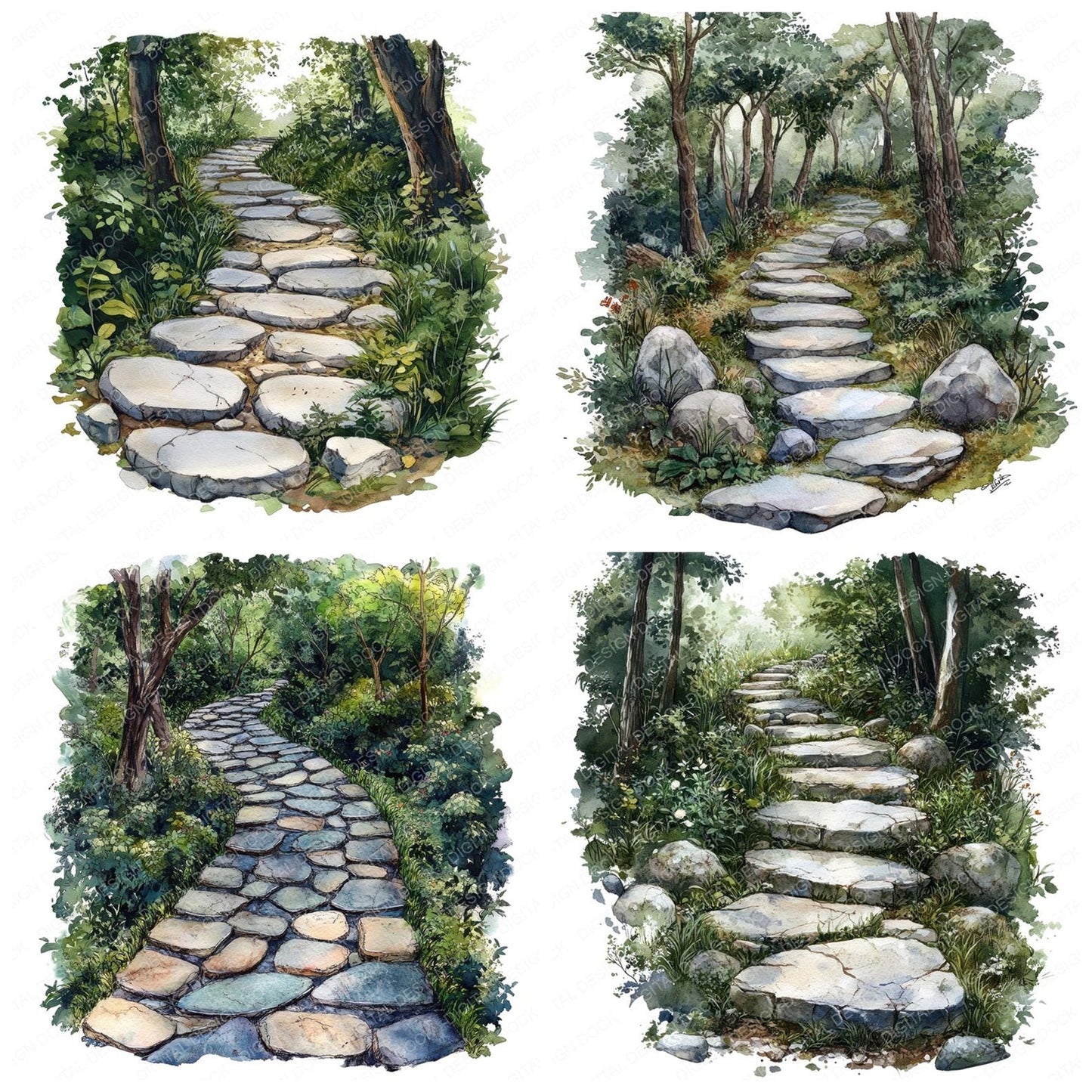 Enchanted Forest Path Clipart Set (DDD005174)