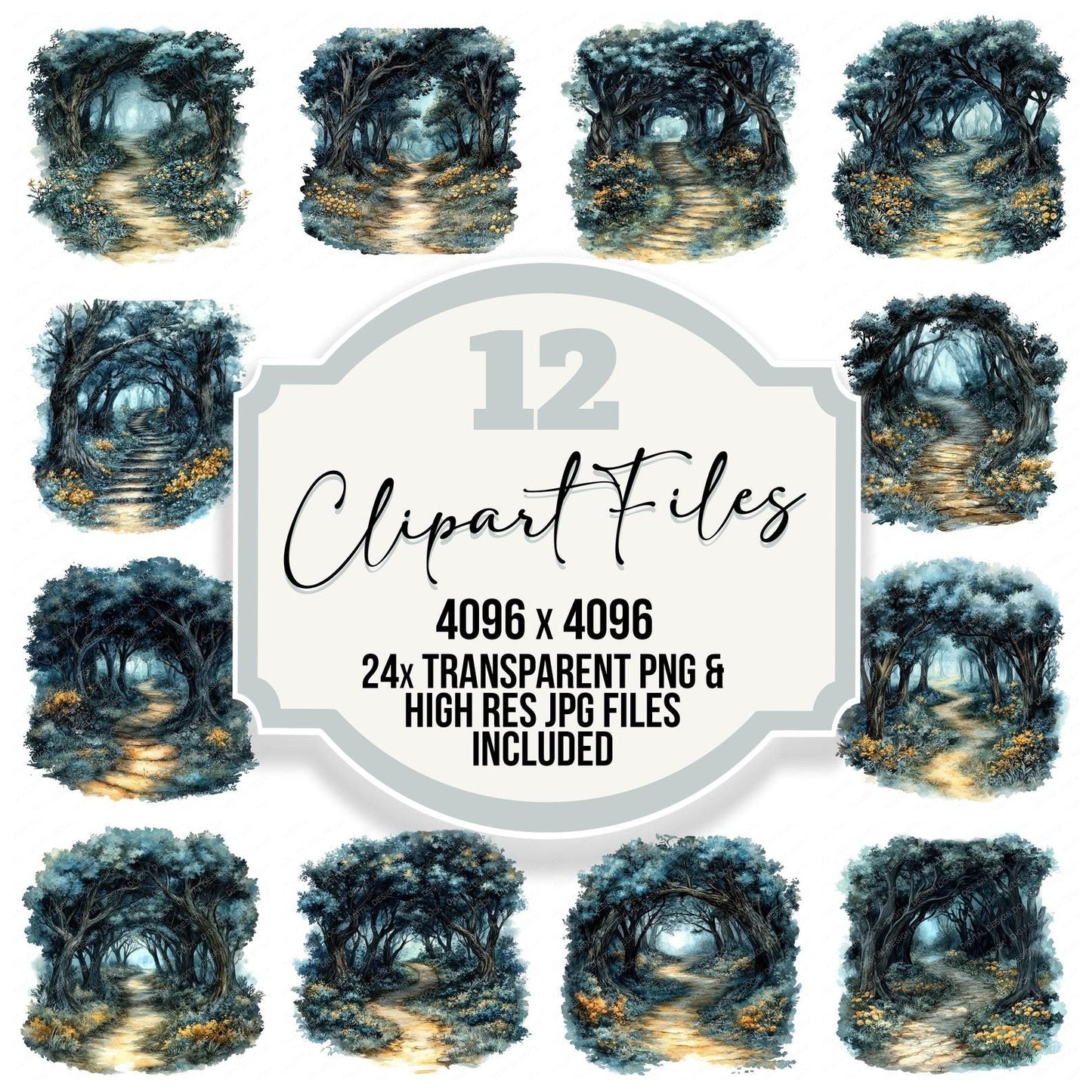 Enchnated Magical Forest Clipart Set (DDD005178)