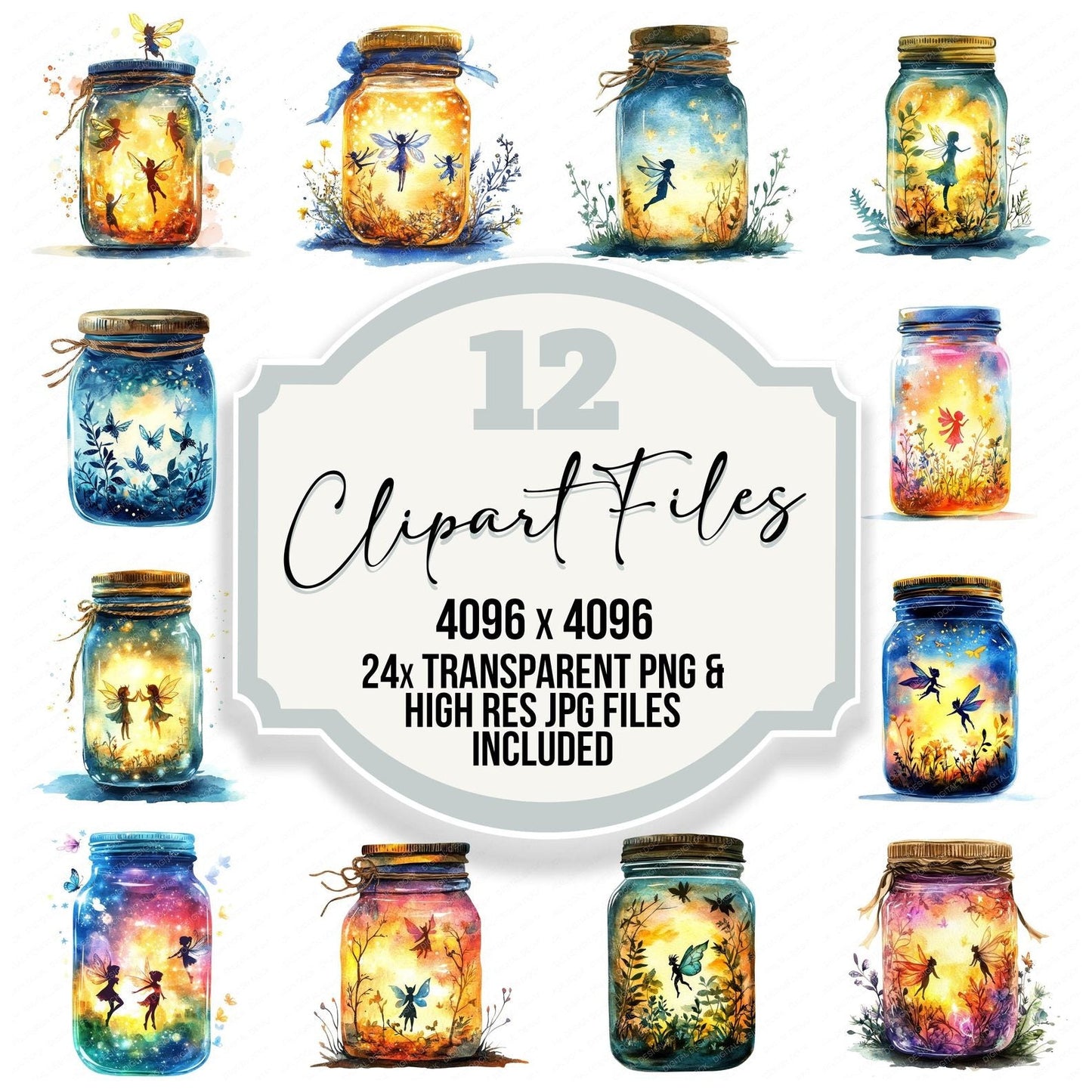 Fairy Jar Clipart Set (DDD005301)