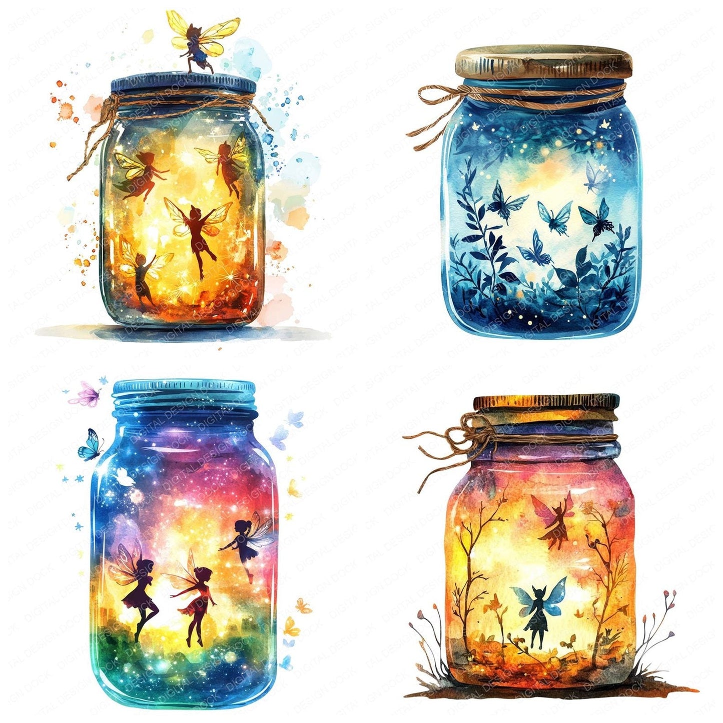 Fairy Jar Clipart Set (DDD005301)