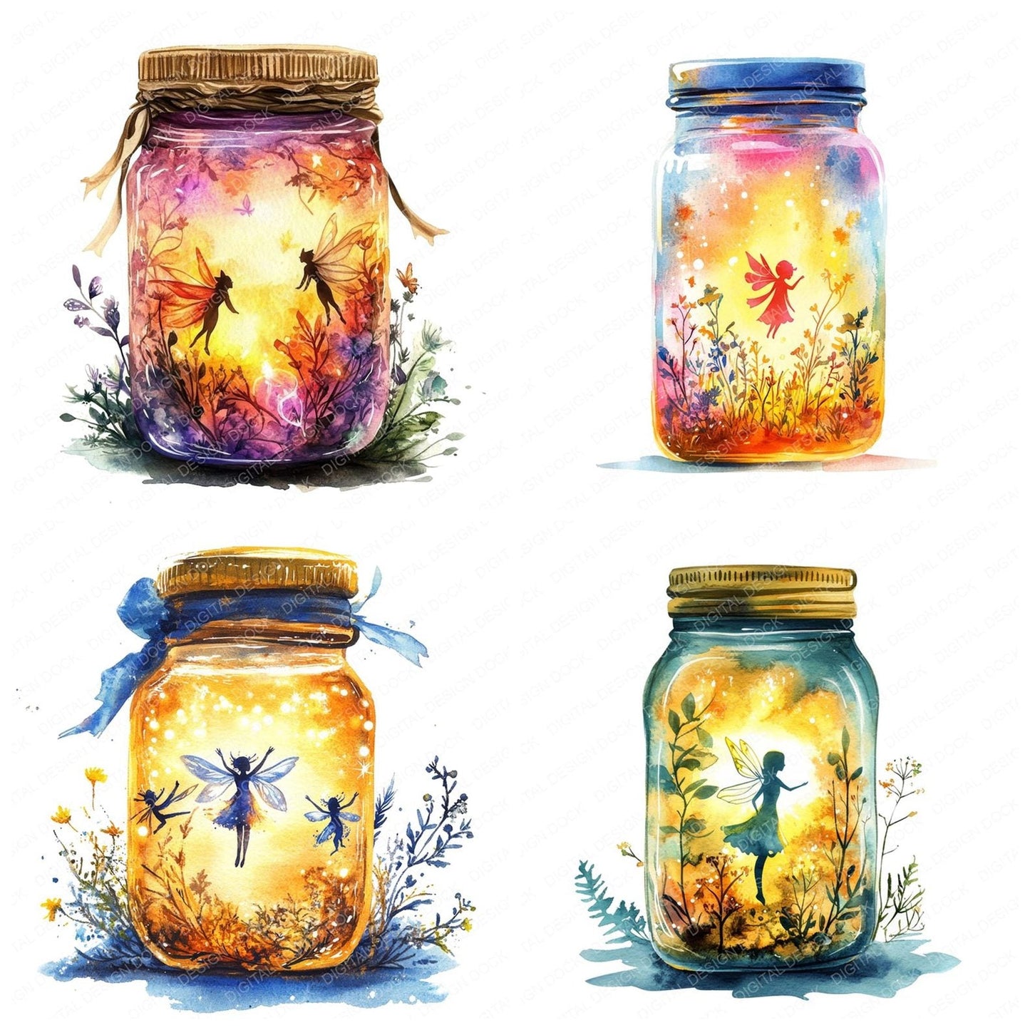 Fairy Jar Clipart Set (DDD005301)