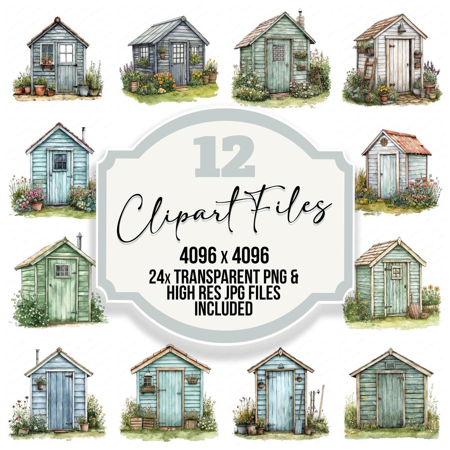 Garden Shed Clipart Set (DDD005684)