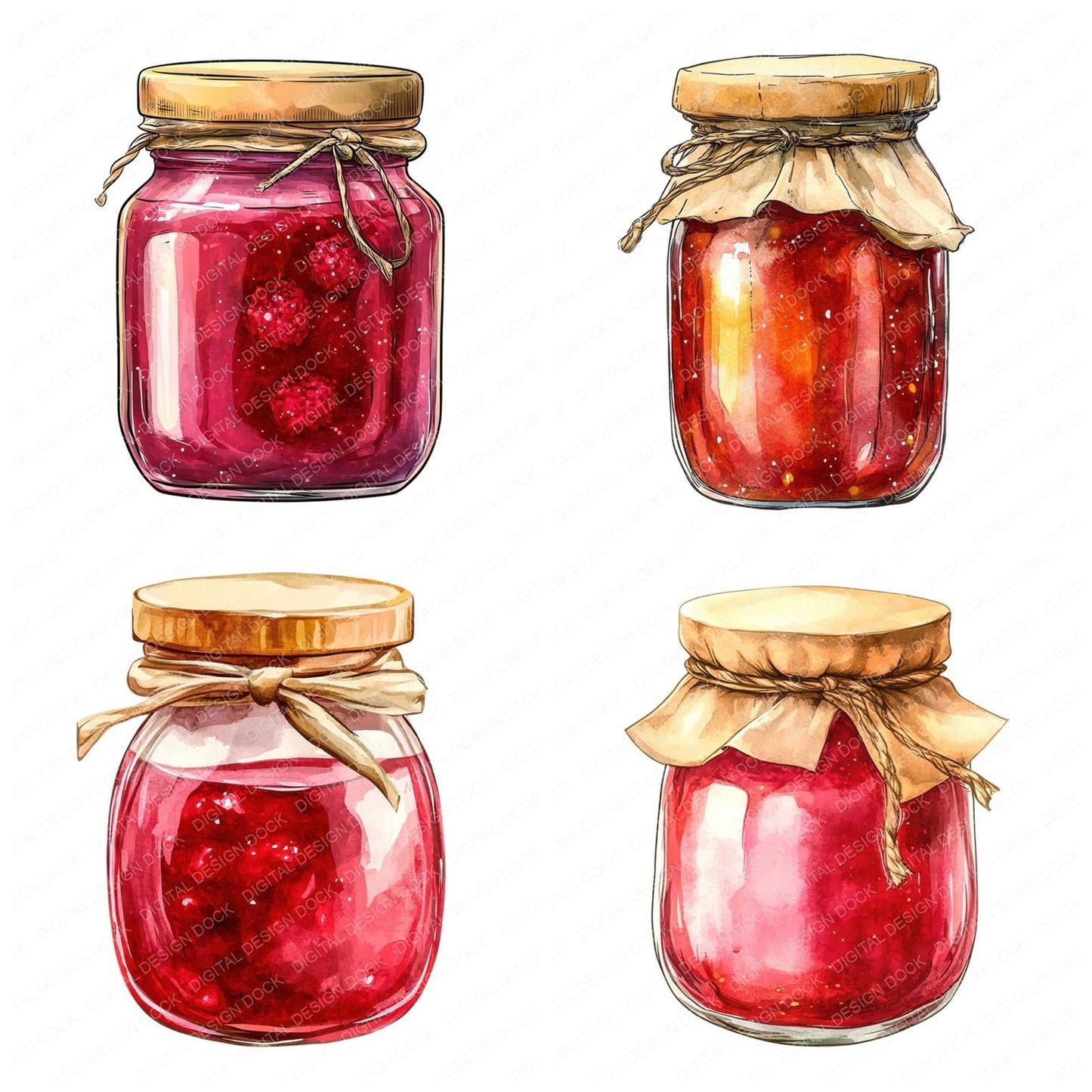 Homemade Jam Jar Clipart Set (DDD005843)
