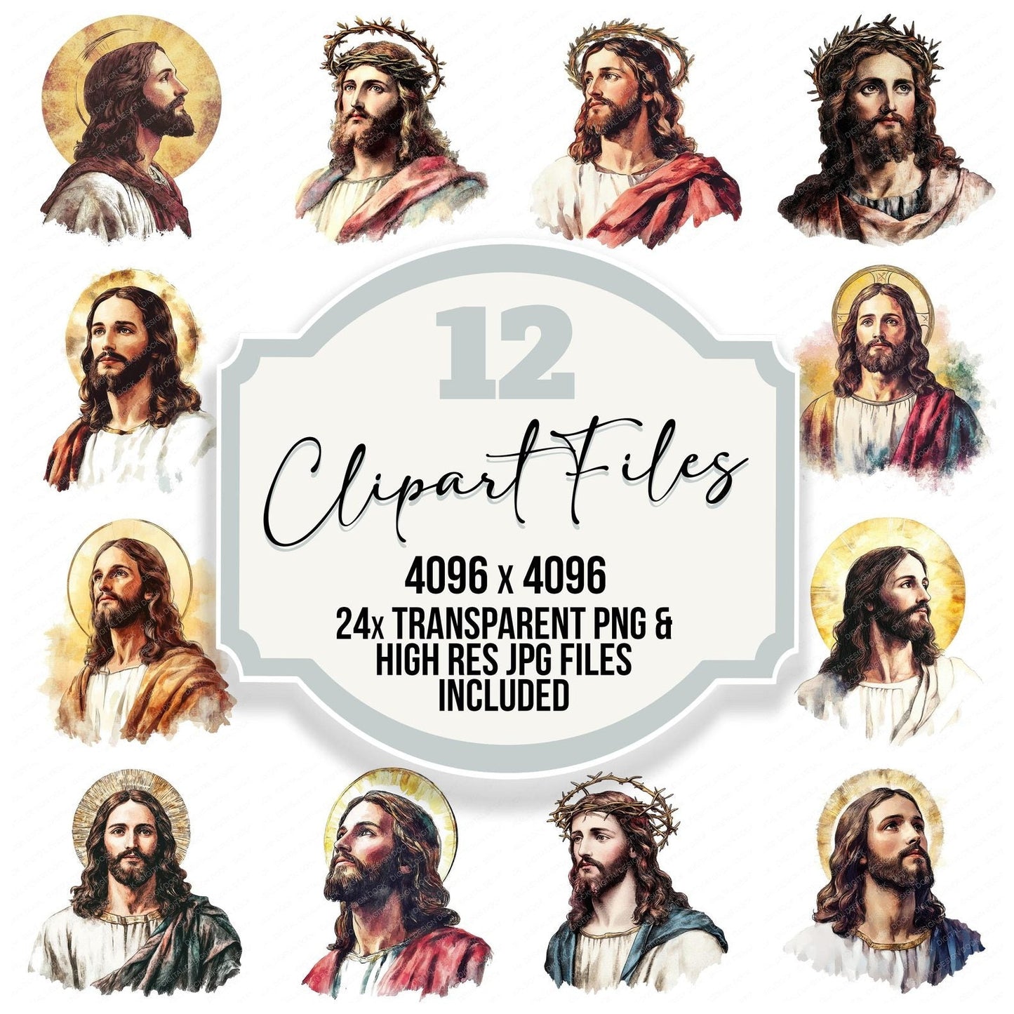 Jesus Christ Halo Clipart Set (DDD005896)