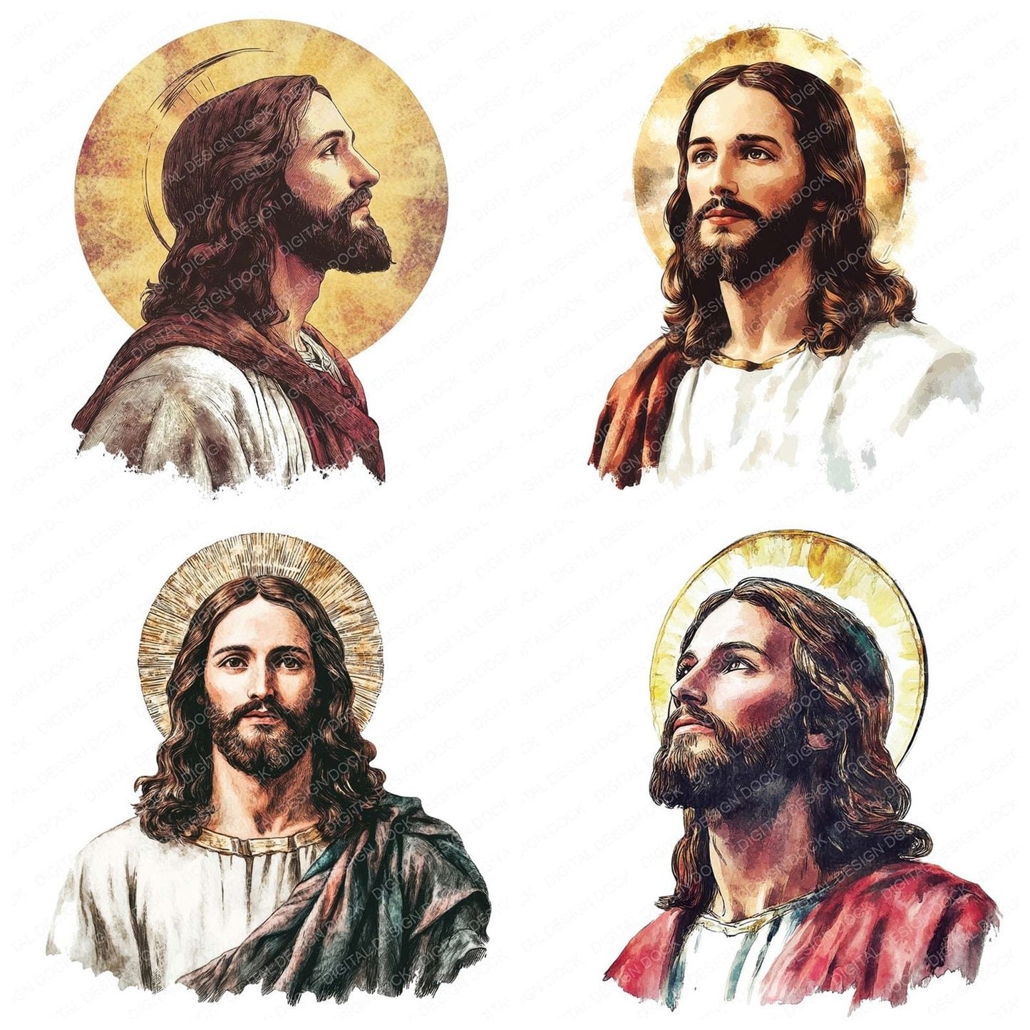Jesus Christ Halo Clipart Set (DDD005896)