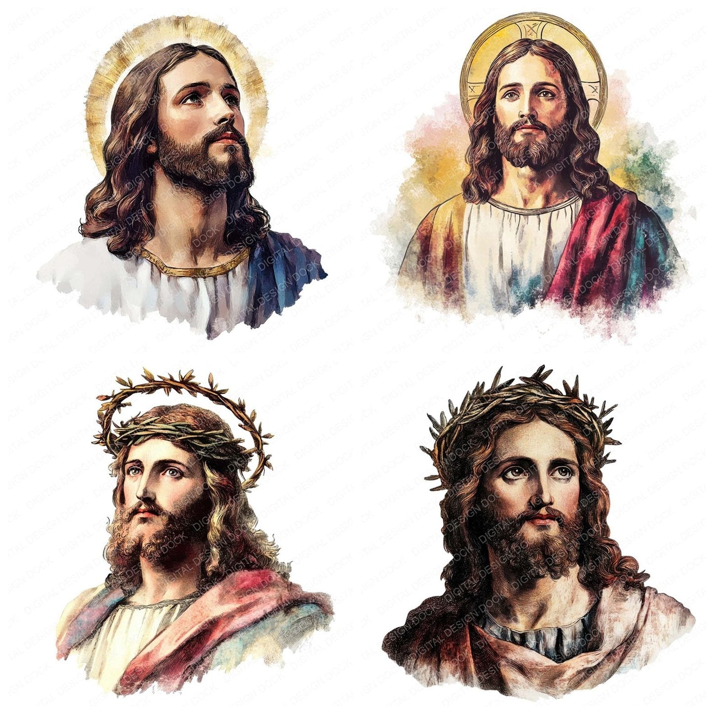 Jesus Christ Halo Clipart Set (DDD005896)