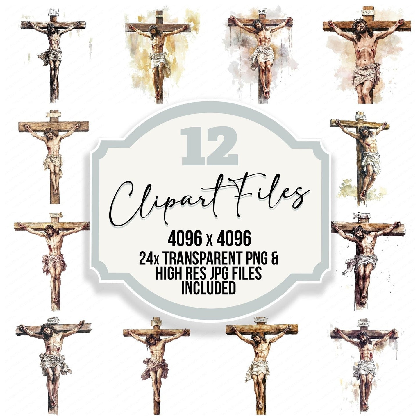 Jesus Christ on the Cross Clipart Set (DDD005897)