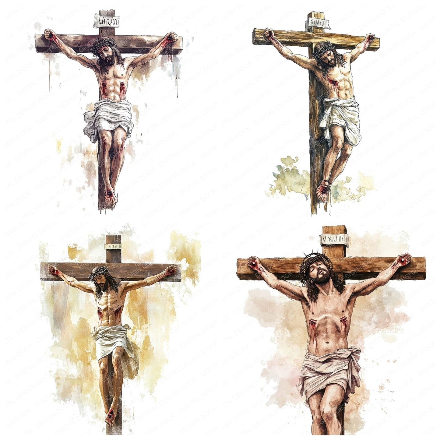 Jesus Christ on the Cross Clipart Set (DDD005897)