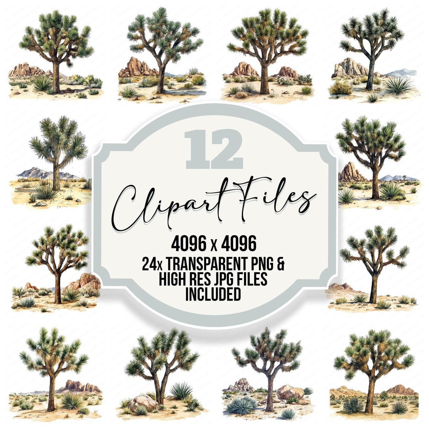 Joshua Tree Clipart Set (DDD005910)