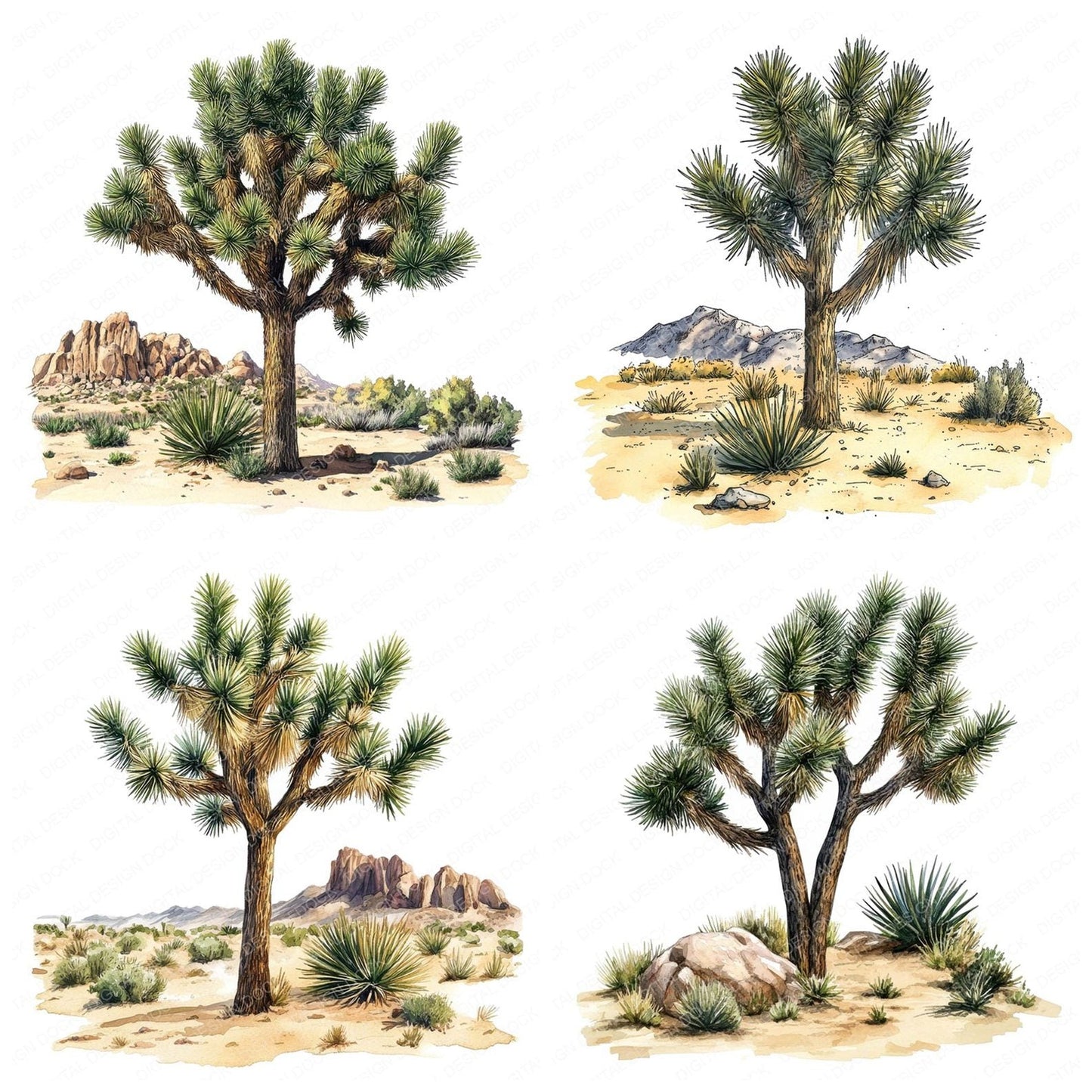Joshua Tree Clipart Set (DDD005910)