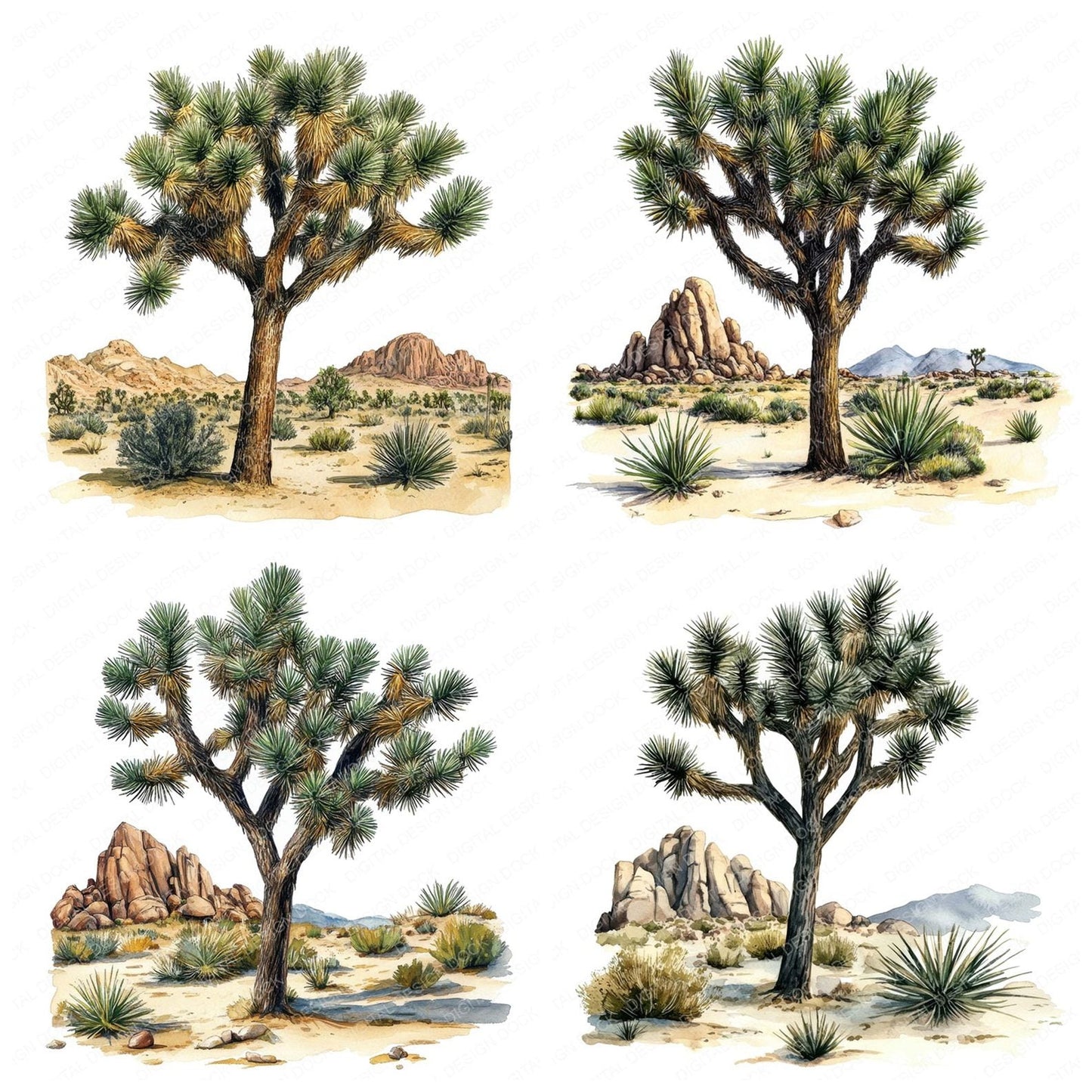 Joshua Tree Clipart Set (DDD005910)