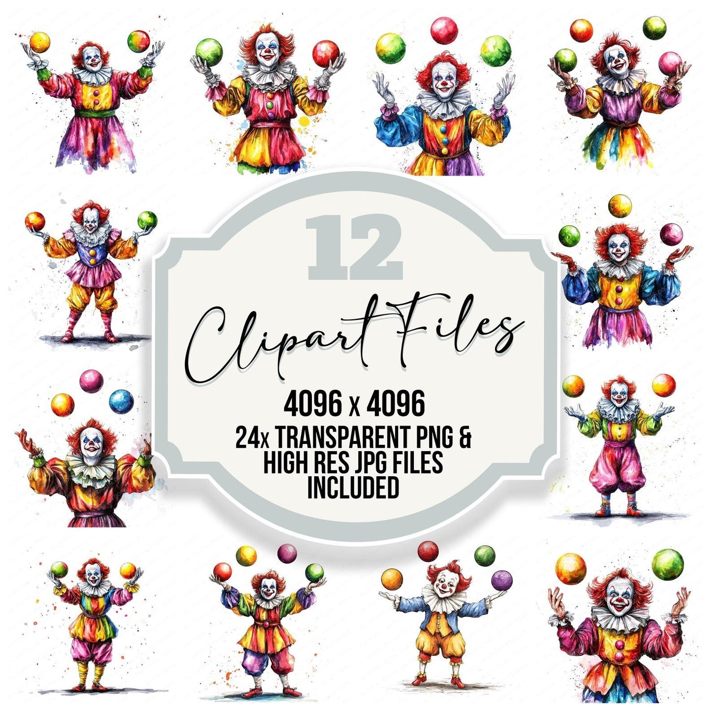 Juggling Clown Clipart Set (DDD005911)