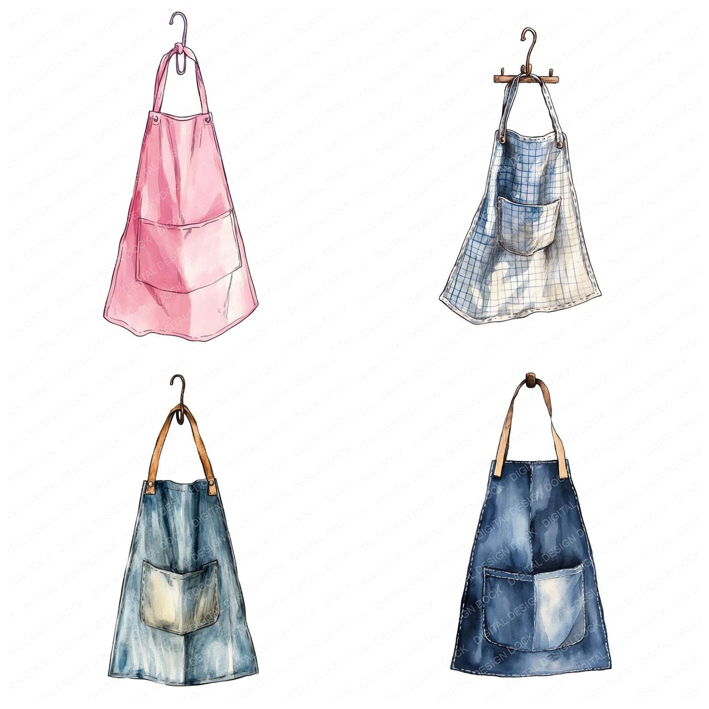 Kitchen Apron Clipart Set (DDD005919)
