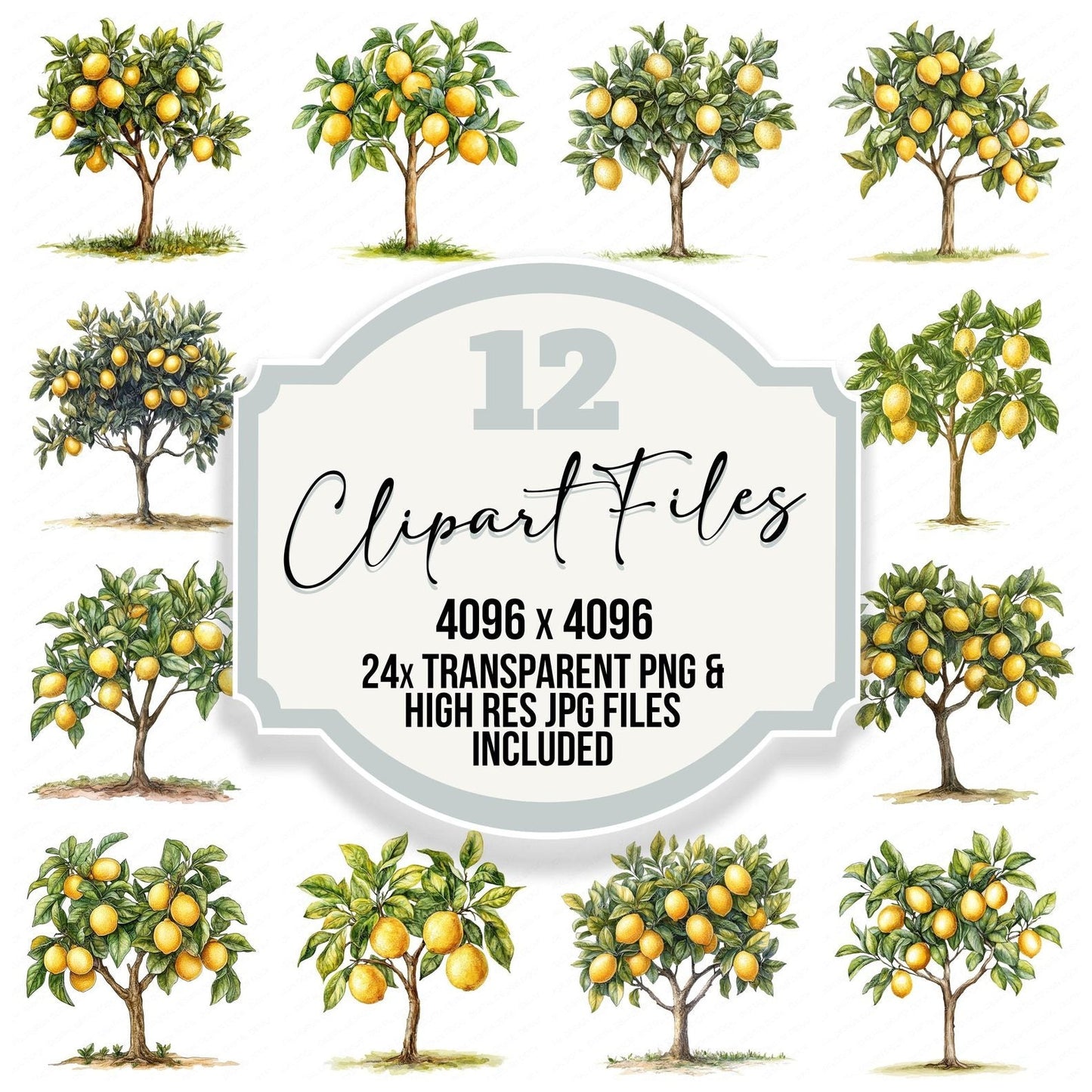 Lemon Tree Clipart Set (DDD005958)