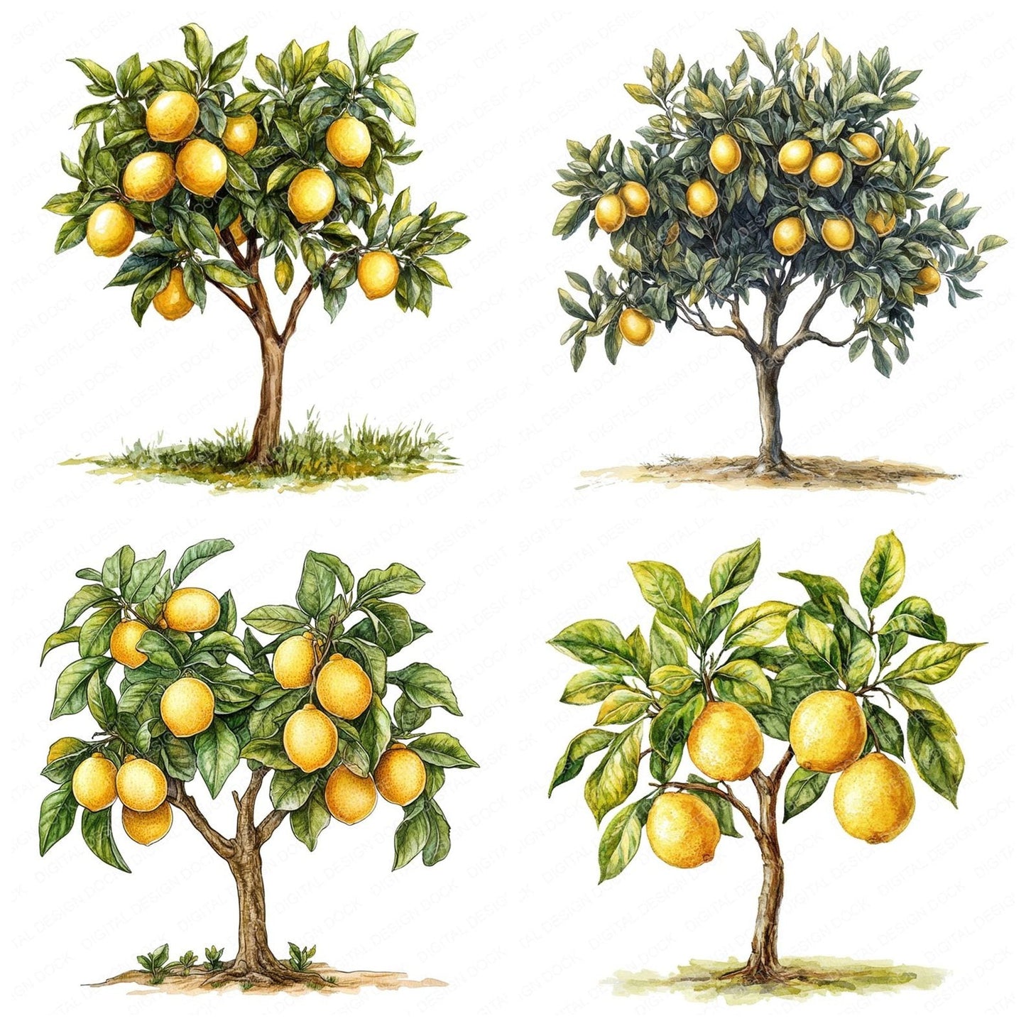 Lemon Tree Clipart Set (DDD005958)